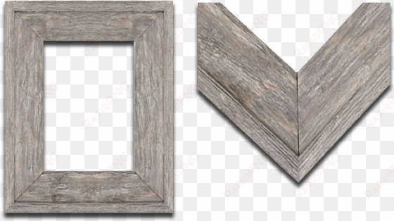 wide rustic gemline frame - rustic wood transparent frame