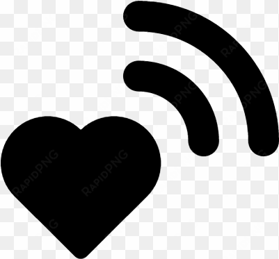 wifi signal on heart vector - heart wifi icon