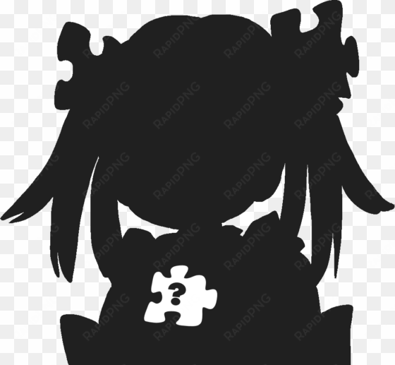 wikipe-tan silhouette - anime silhouette png transparent