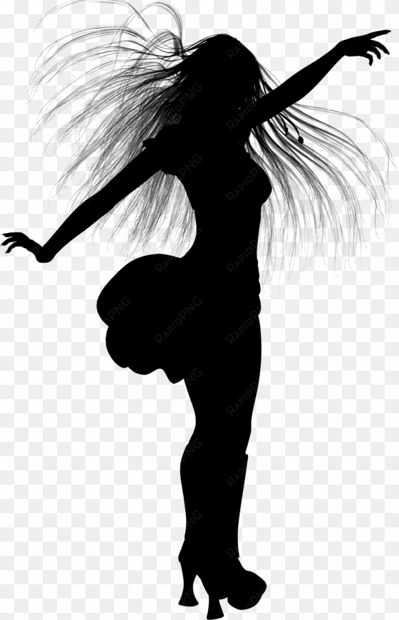 wild hair woman silhouette - transparent woman silhouette silhouette png