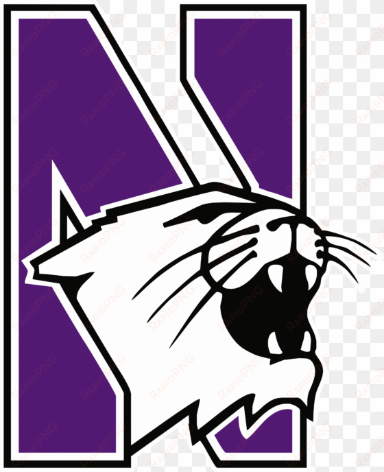 wildcat svg purple - northwestern wildcats logo png