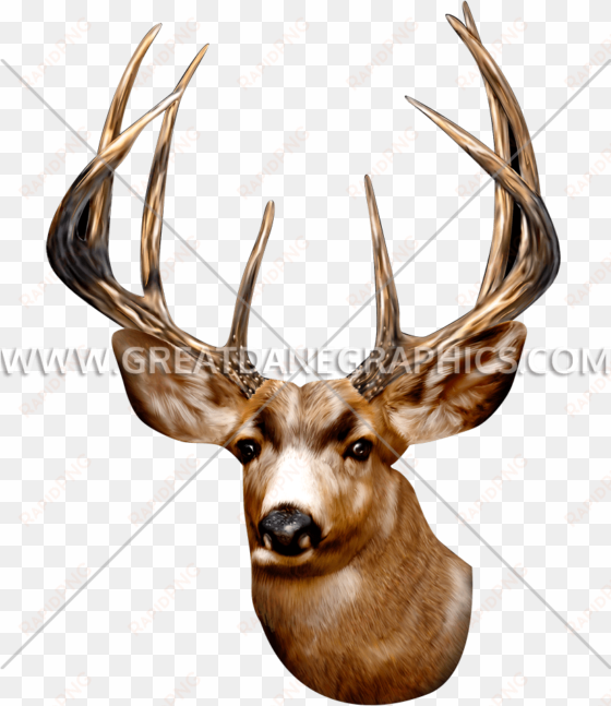 Wildlife - Big Face Deer Head Portrait Sweater transparent png image