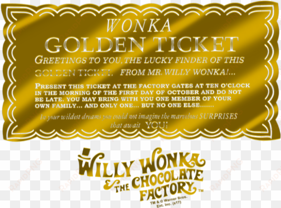 willy wonka & the chocolate factory golden ticket juniors - golden ticket willy wonka