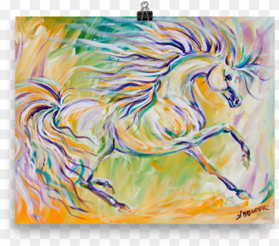 wind swept horse glossy print - spirit horse throw blanket