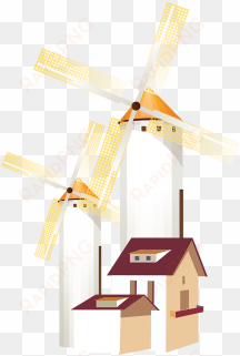windmill with house vector, windmill with house vector, - house