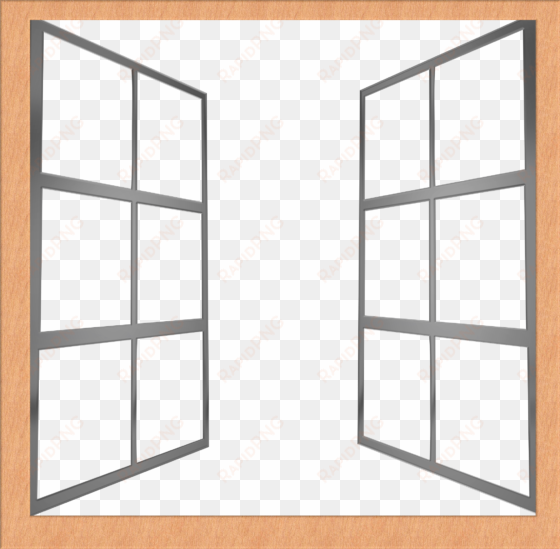 window, frame, computer art - open window silhouette