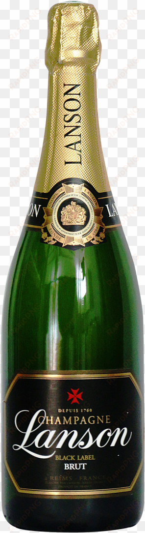 wine bottle png image - lanson brut black label non vintage champagne