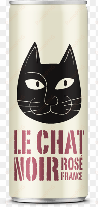 wine in a can le chat noir rose - poster