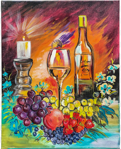 "wine painting" byob - visual arts