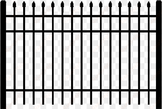 Winsome Vinyl Fence With Metal Gate Architecture Set - Aluminum Fence Staggered Points transparent png image