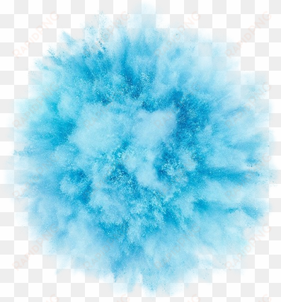 winter puff balls blue smoke cloud explosion - blue colour powder png