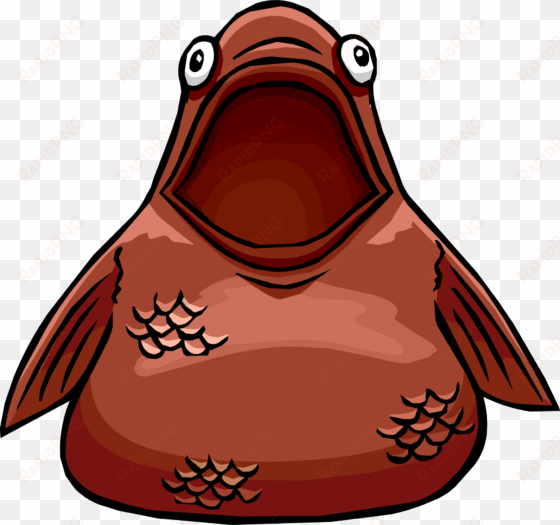 wise fish costume icon 4112 - red fish from club penguin
