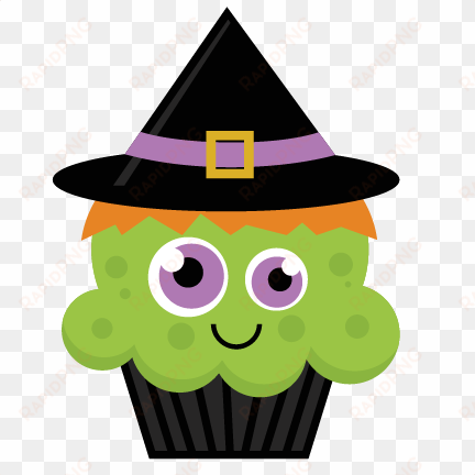 witch cupcake svg cut file halloween svg cut files - diy halloween cupcake design - personalized with name