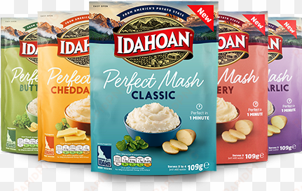 with a light, fluffy texture, you can enjoy real mashed - idahoan buttery perfect potato mash