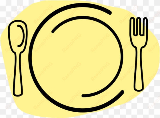 with a spoon and a fork, a plate - png fork and spoon