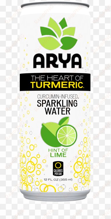 with our proprietary turmeric extract, the arya team - arya turmeric sparkling water lime 12