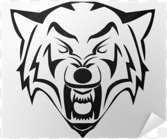 wolf head decal