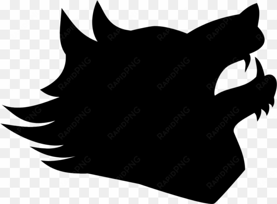 wolf head silhouette png - clipart wolf head silhouette