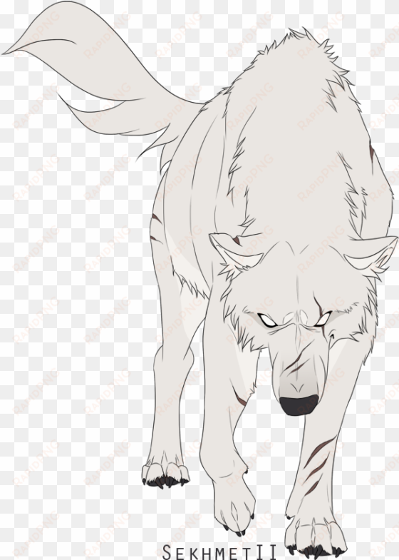 Wolves / White Wolf / - White Wolf Drawing Anime transparent png image