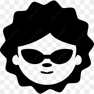 woman face with sunglasses vector - conversation