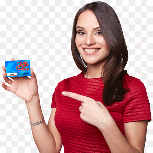 woman with card - girl with credit card png