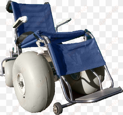 Women Being Pushed Over The Sand In A Beach Wheelchair - Wheelchair transparent png image