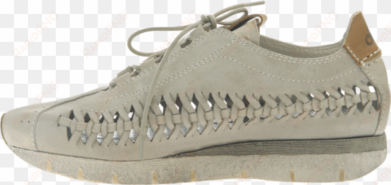 womens cut out sneaker nebula in bone inside view - suede