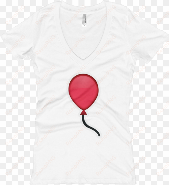 Women's Emoji V-neck - Balloon transparent png image