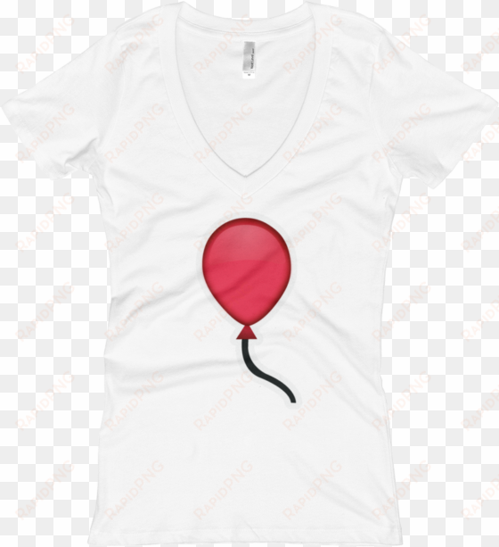 women's emoji v-neck - balloon