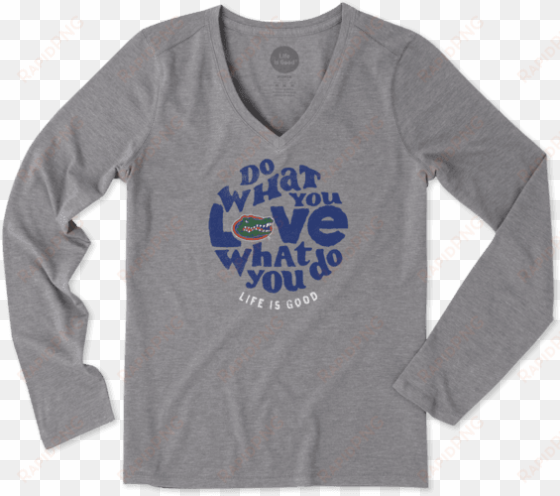 women's florida gators retro dwyl circle long sleeve - life is good women's villanova daisy long sleeve cool