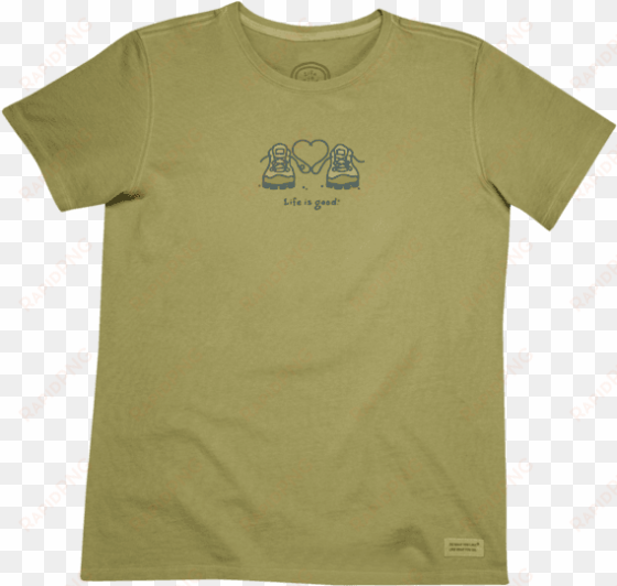 women's lace heart boots crusher tee - life is good shirts about hiking
