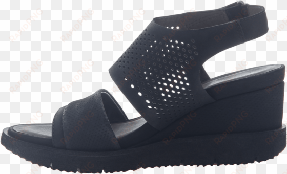 womens light weight sandal wedge milky way in black - sandal