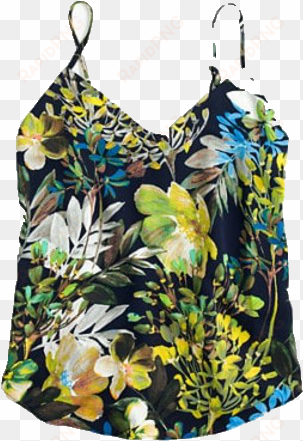 women's v-neck camisole in watercolor floral - women's v neck camisole