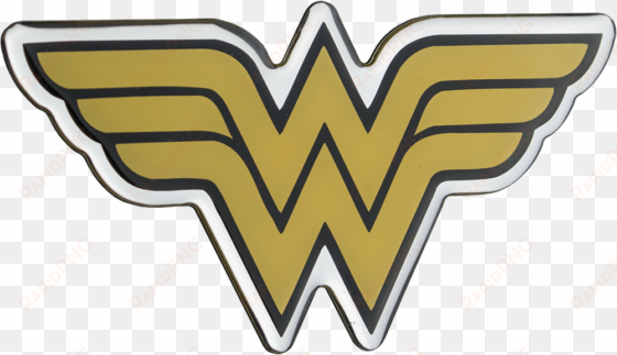 wonder woman classic yellow logo lensed emblem - logo wonder woman