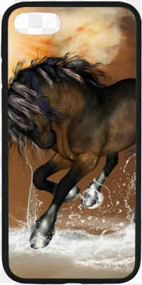 wonderful horse with water splash rubber case for iphone - cheap cowboy style shower curtains