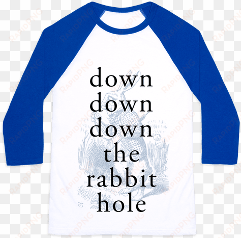 wonderland rabbit baseball tee - cats and bernie sanders