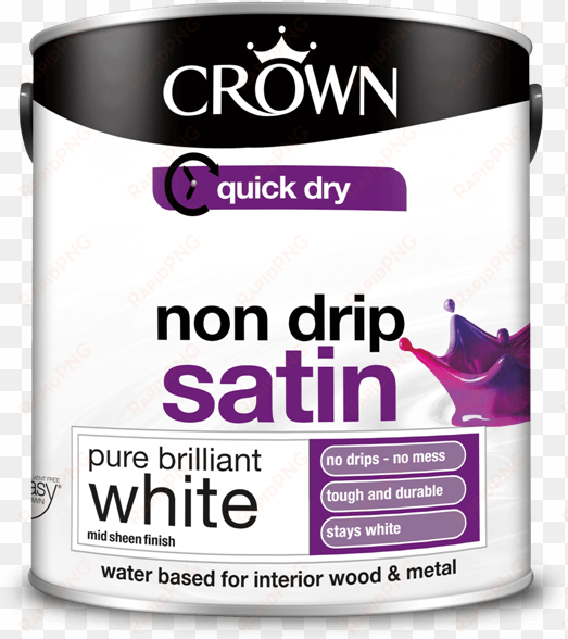 Wood And Metal Paint Crown Non Drip Satin Bril - Crown Satin Gloss transparent png image