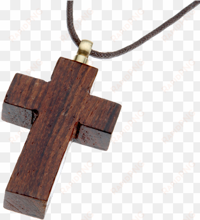 wooden cross keepsake pendant - pendant