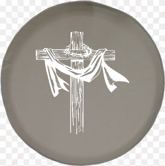 Wooden Cross Religion Crucifix Crown Of Thorns - Cross transparent png image