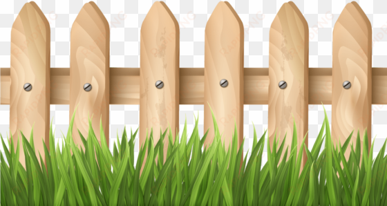 wooden fences cartoon wooden thing - fence with grass clipart