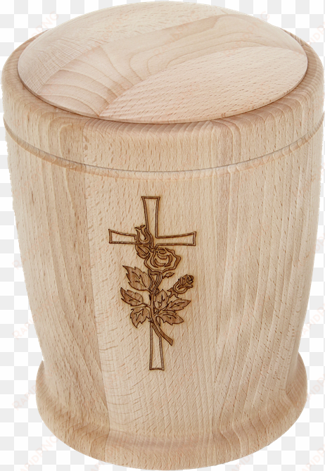 wooden urn beech cross flower - european beech