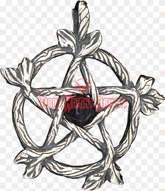 woodland pentacle pendant - pendant