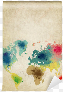 world map with colorful paint stains on old paper wall - theology without borders: an introduction to global