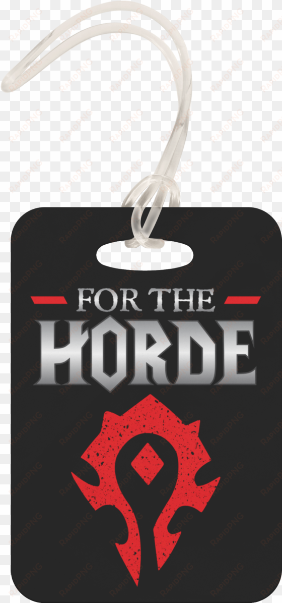 world of warcraft "for the horde" metal luggage tag - world of warcraft