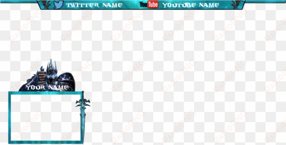 world of warcraft lich king themed overlay by kaffemlg - webcam frame twitch png