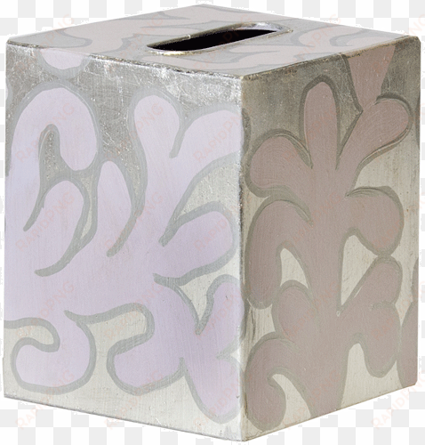 worlds away kleenex box in silver and cream