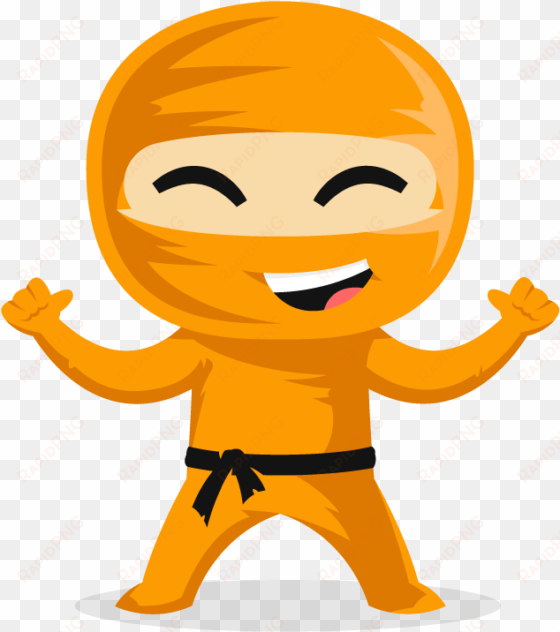 wpapp - ninja - ninja cartoon orange