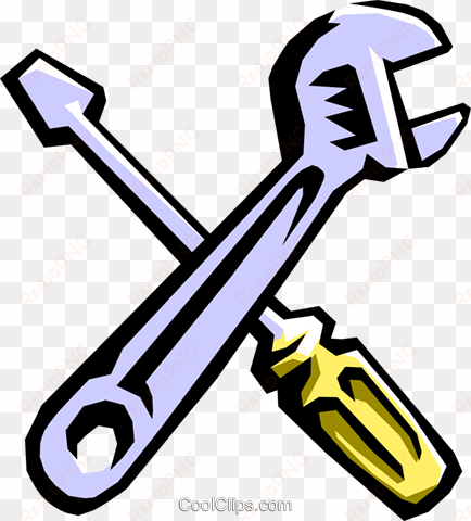 wrench and screwdriver royalty free vector clip art - car care seminar