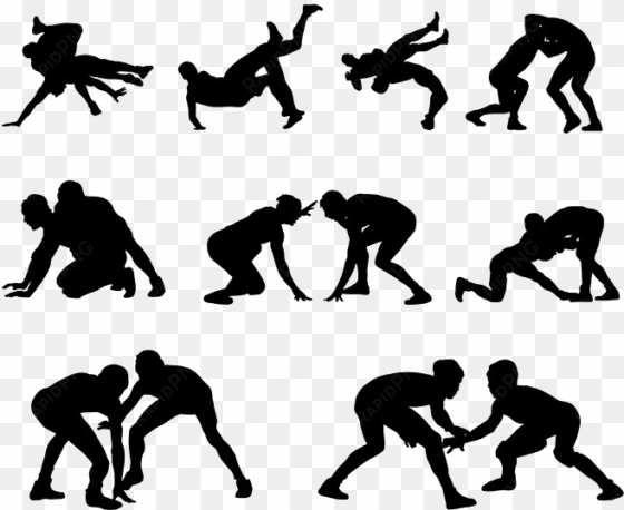 wrestling silhouette png download image - wrestling silhouettes