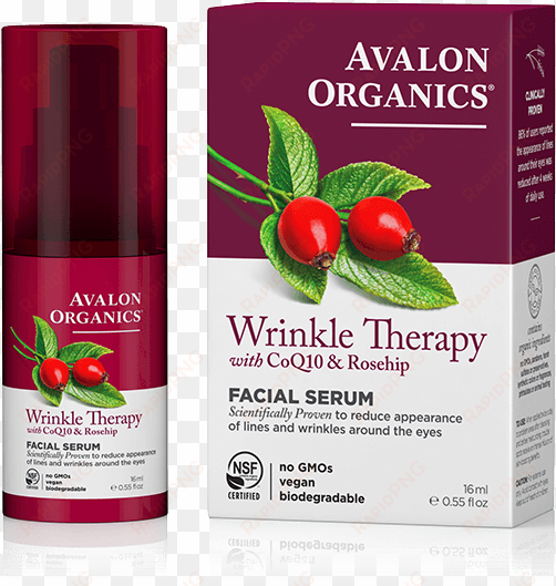 wrinkle free serum - avalon organics wrinkle therapy facial serum with q10